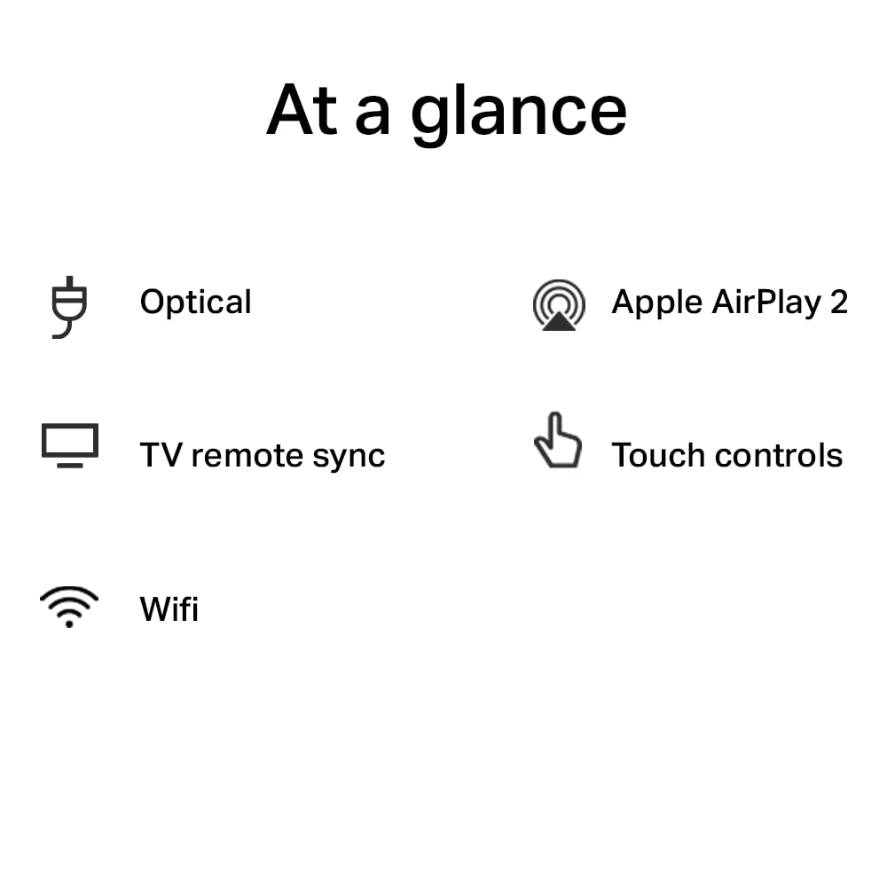 Sonos Ray Soundbar - All-in-one compact and sleek soundbar with Blockbuster sound for movies, gaming and wifi music streaming, compatible App and Apple AirPlay, in black