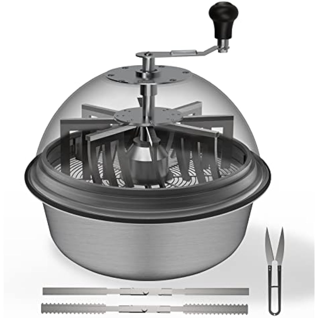 AC Infinity Bud Leaf Bowl Trimmer 48cm Clear Visibility Dome with Sharp Stainless Steel Blades, for Twist Spin Cutting Leaves, Buds, Flowers, Hydroponics Plants, 19-Inch