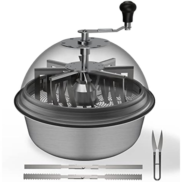 AC Infinity Bud Leaf Bowl Trimmer 48cm Clear Visibility Dome with Sharp Stainless Steel Blades, for Twist Spin Cutting Leaves, Buds, Flowers, Hydroponics Plants, 19-Inch