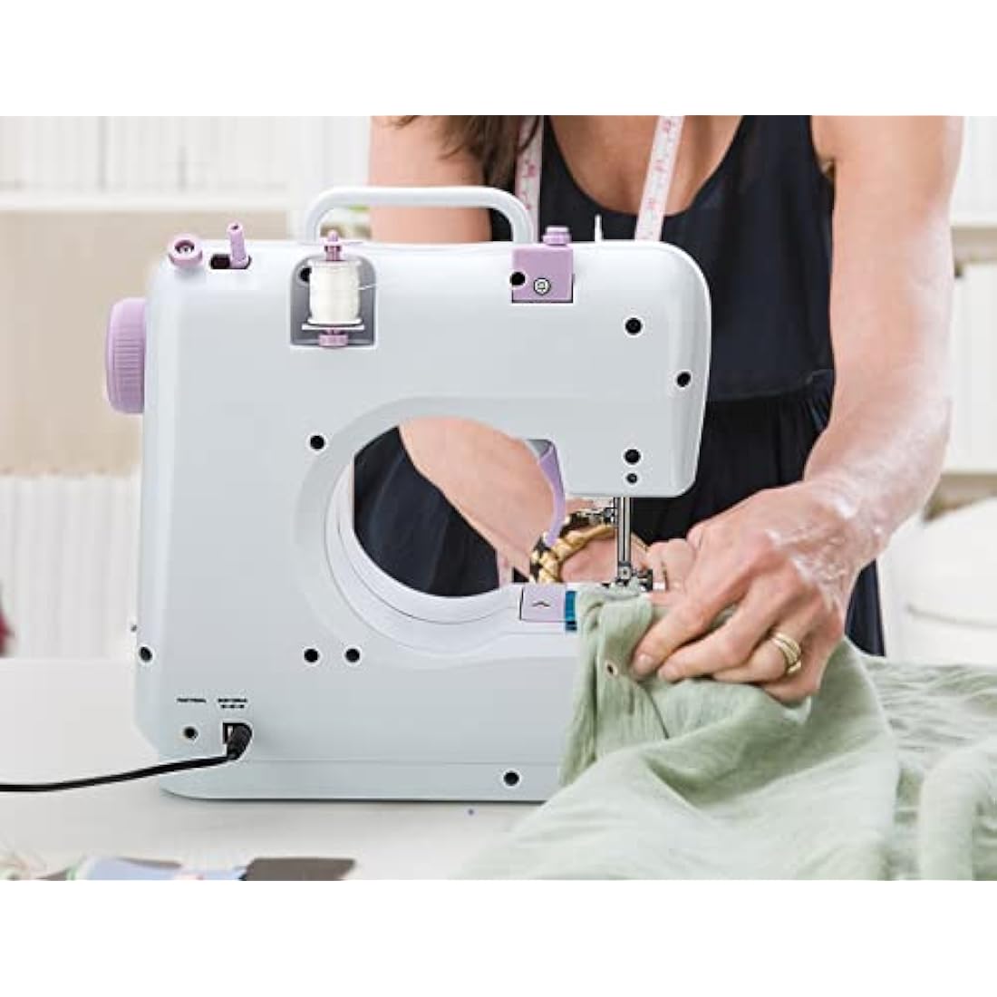 Mini Sewing Machine for Beginner by Astrophos - Small Electric Sewing Machines with 2 Speed 12 Built-in Stitch Patterns AP-054-UK-A1