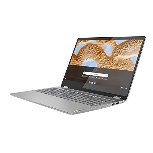 Lenovo IdeaPad Flex 3 Chromebook | 15 inch Full HD Laptop | Intel Pentium Silver N6000 | 8GB RAM | 128GB eMMC | Chrome OS | Arctic Grey