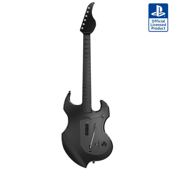 PDP RIFFMASTER Wireless Guitar Controller for PlayStation 5 and PlayStation 4, PS5/PS4, Rock Band 4, Audio Jack, Rechargeable Battery, Officially Licensed by Sony - Black