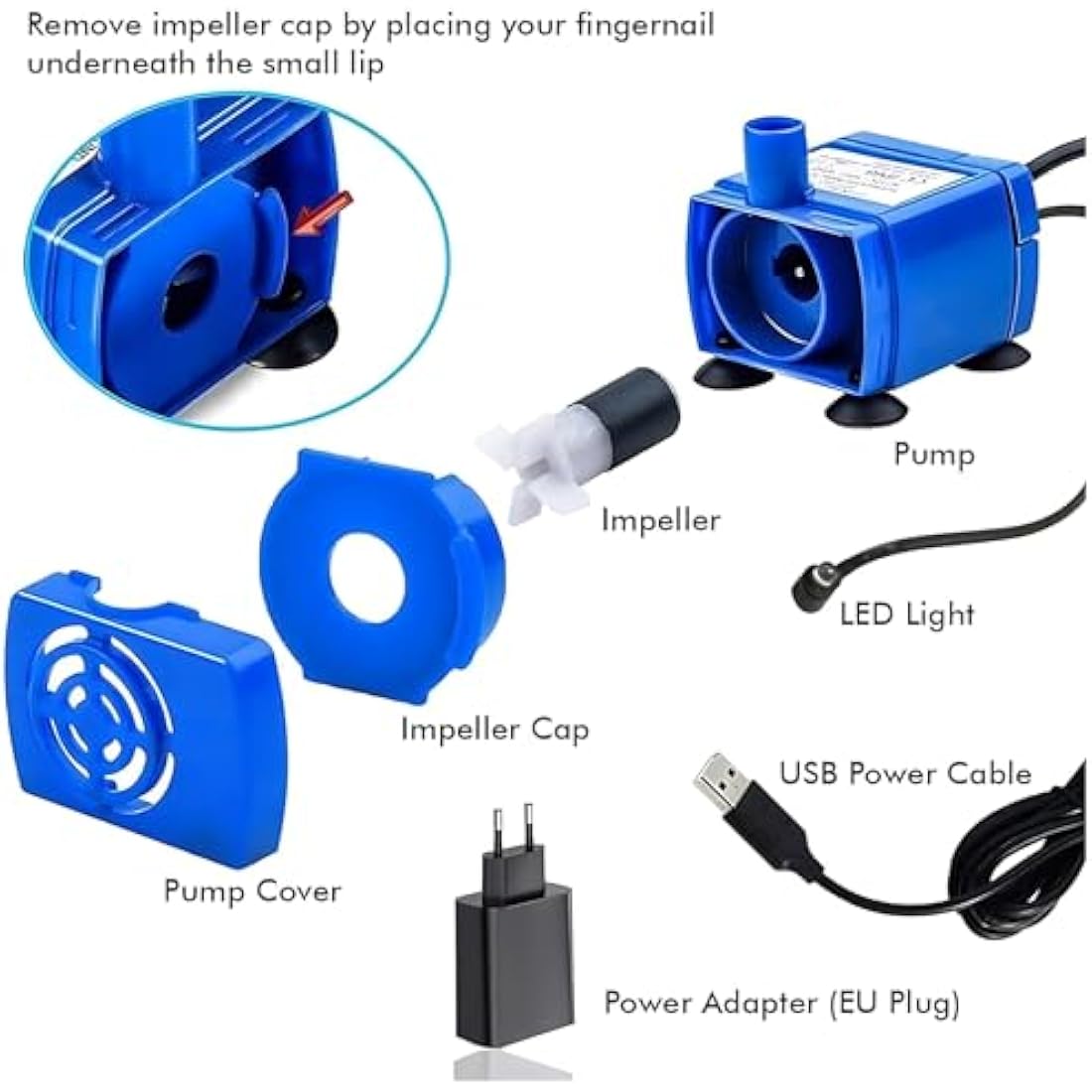 ADOV Cat Water Fountain for Drinking, USB Powered 2.4L Cat Water Dispenser with Water Level Window, Quiet, Healthy, Hygienic, Automatic Pet Drinking Fountain for Kitten, Dogs and Small Animals