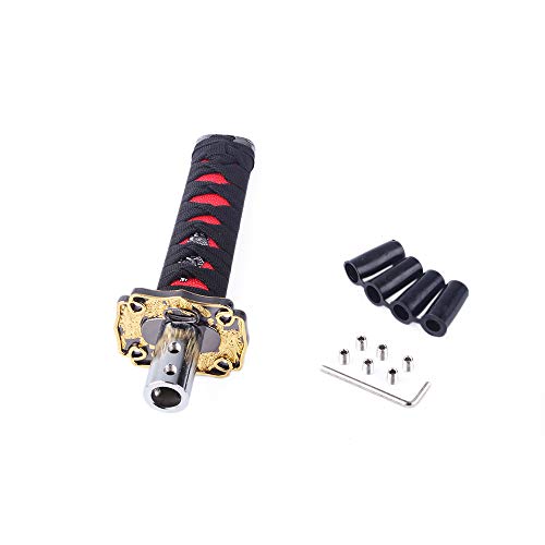 muge racing Universal Samurai Sword Automatic Shift Knob Suitable for Manual Transmission Cars-black-15cm