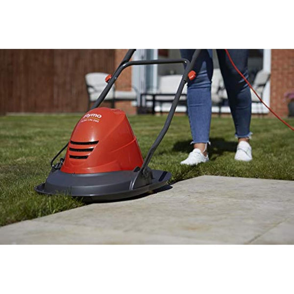 Flymo Turbo Lite 250 Electric Hover Lawn Mower – 1400 W, 25 cm Cutting Width, Ambidextrous Handles, Folds Flat, Orange