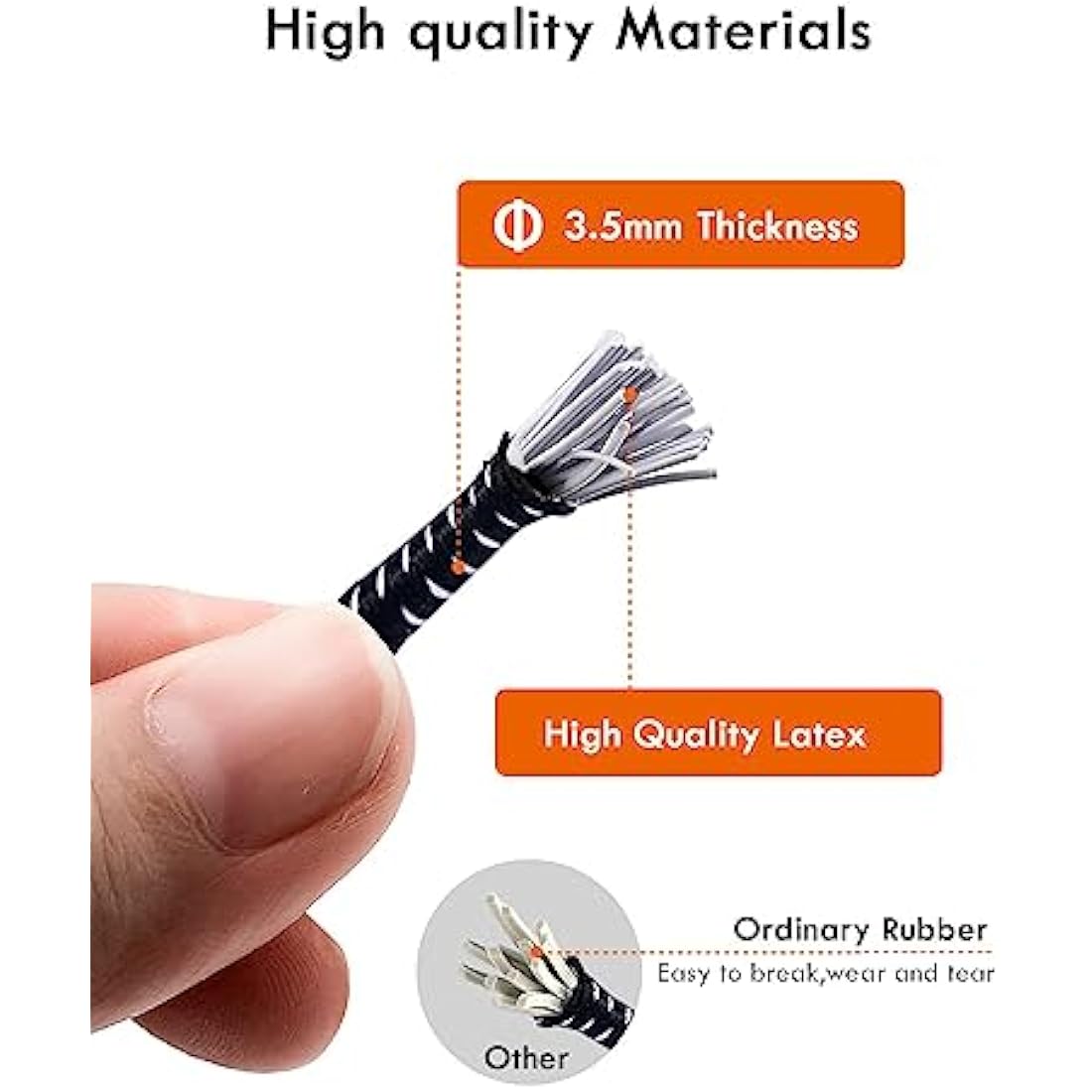 Gorffy Bungee Cord with Balls, 100pcs Tarpaulin Bungee Balls 5.9",Bungee Cord Ball Heavy Duty Bungee Strap Ties with Ball, Elastic Ties Bungee Tie for Tarpaulin, Camping Tarp, Luggage and Household