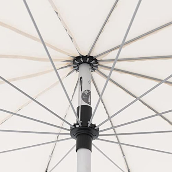 Doppler Parasol Asia Look SL-AZ Auto Tilt 250 cm Nature I Garden Umbrella Bendable I Crank Umbrella with UV Protection 50+ I Crank Umbrella Made of Aluminium I Rainproof Polyester Umbrella Roof