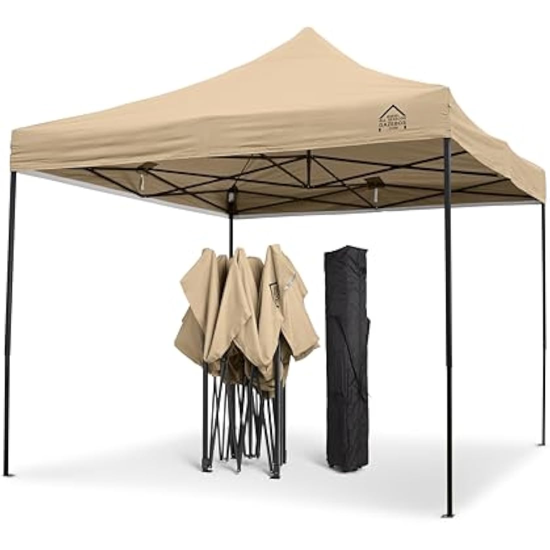 All Seasons Gazebos 3x3m Heavy Duty Fully Waterproof Pop up Gazebo With Accessory Pack - Beige