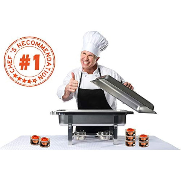 Luminar Resealable-Wick Chafing Fuel Cans, 12 Pack, 4 Hour - Premium Quality Burners for Food Warmers - No More Spills, Waste, or Hassle - Perfect for Convenient, and Long-Lasting Event Catering