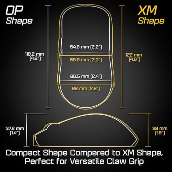 ENDGAME GEAR OP1 8k Optical Gaming Mouse - High-Precision, Black Ergonomic Design, Ultra-Lightweight, Programmable Buttons