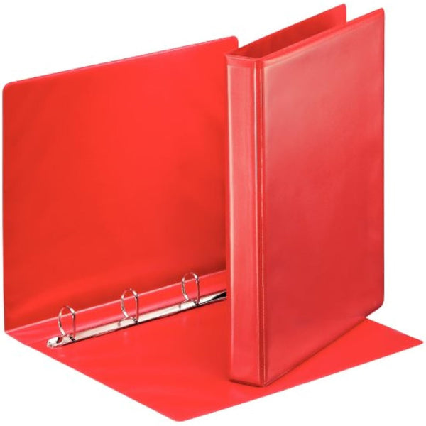 Esselte 4 Ring Binder, PP, Holds up to 190 Sheets, 30 mm Spine, 49731 - A4, Red