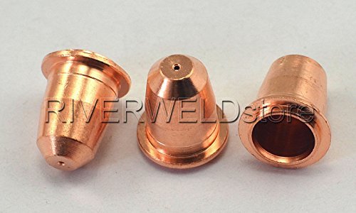 RIVERWELD S45 Plasma Torch Head OEM and Plasma Electrode PR0110 Plasma Tips 0.8 PD0116-08 Outside Nozzle Retaining Cap PC0116 Air Diffuser PE0106 Stand Off Guide CV0010 kit 22pcs