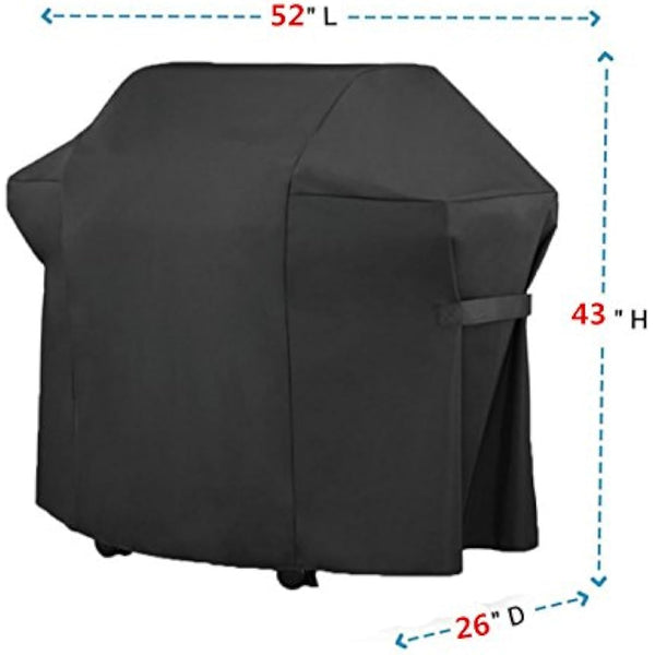 HONGCI BBQ Cover - Outdoor Waterproof Barbeque Cover, 600D Oxford Fabric Heavy Duty Gas Grill Cover for Large 2-3-4 Burner Barbecue Cover Waterproof & Dust-proof & Anti-UV (60 * 30 * 47.5 Inch)