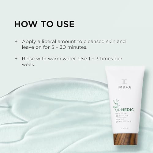 IMAGE Skincare, ORMEDIC Balancing Gel Masque, Helps to Refresh Dry, Tired-Looking Facial Skin, Made with Organic Aloe Vera and Botanical Extracts, 2oz