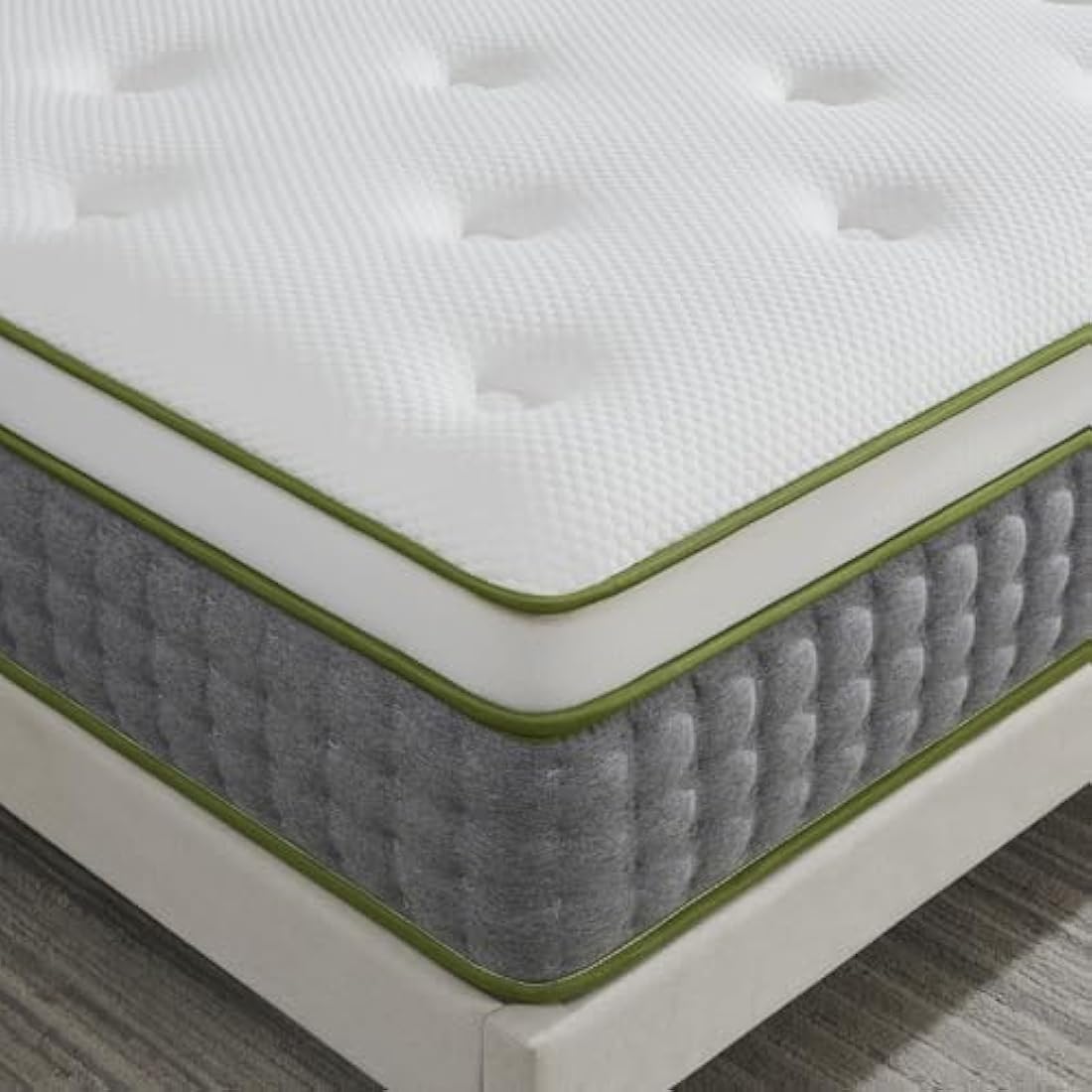 Hiimgo Single Mattress,Hybrid Pocket Spring & Memory Foam,10.6 inch Single Bed Mattress,Medium Firm with Breathable Knitted and Back Pain Relief,90x190x27CM