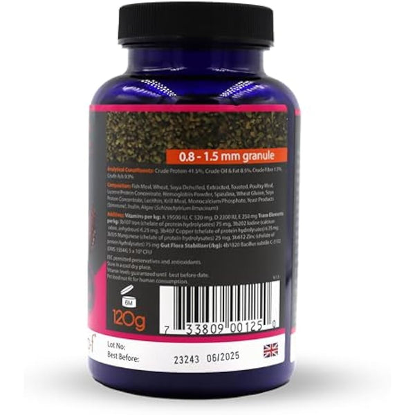 NT Labs Pro-f Probiotic Tropical Fish Food For Freshwater Fish (Contain Viable Probiotic Cultures) Granules For Tropical Aquariums, Supports Immune System, Highly Nutritious Spirulina (120g)