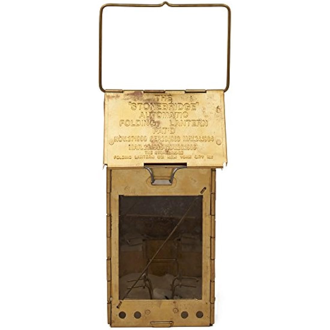 Kings County Tools Brass Candle Lantern | Vintage Design | Ideal for Camping | Mount or Hang Options