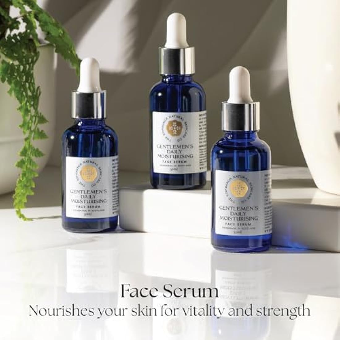 Edinburgh Skincare Gift Box for Men | Hunters Aftershave Balm, Gentlemen’s Daily Moisturising Serum & Luxury No.1 Solid Hand Cream Bar | Natural Skin Care | Gifts for Him