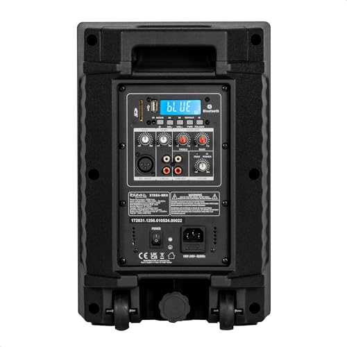 Ibiza - XTK8A-MKII- Active 8"/20cm SONO Speaker- 25mm Compression Tweeter- Bass Reflex System- USB, SD, Bluetooth- TWS- Handle and Wheels- NEW VERSION- Black- Parties, events,clubs,conferences,karaoke