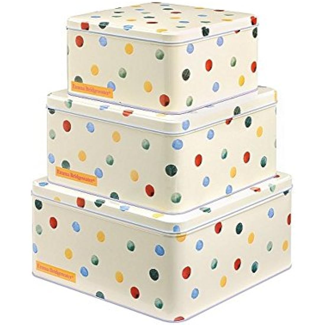 Emma Bridgewater - Polka Dot Original Set of 3 Square Cake Tins