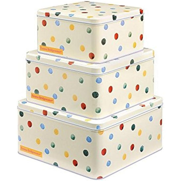 Emma Bridgewater - Polka Dot Original Set of 3 Square Cake Tins