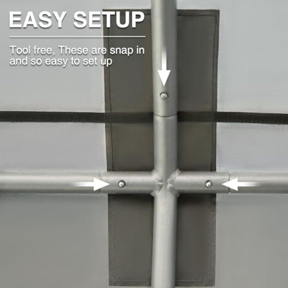 EVER ADVANCED Outdoor Shelter with Vents, 3000mm Water Resistant Tent for Outside, Heavy Duty Shed for Motorcycle, Bike, Garden Storage, Foldable, Portable Garage, Gray