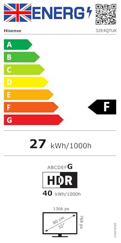 Hisense 40" 40E4QTUK FHD LED TV with Freely - Direct Lit LED, Dolby Audio, Natural Colour Enhancer, Games Mode, Sports Mode with Freely, Disney +, YouTube, Netflix
