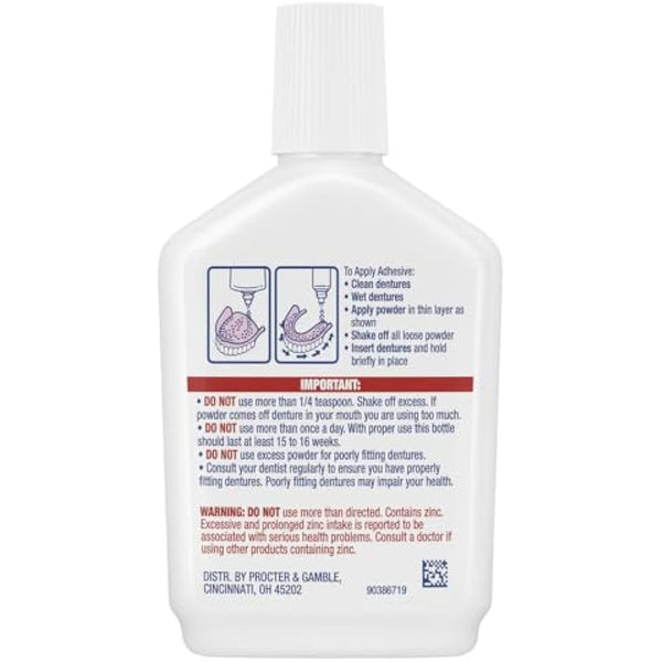 Fixodent Extra Hold Denture Adhesive Powder 2.7 Oz (Pack of 4)