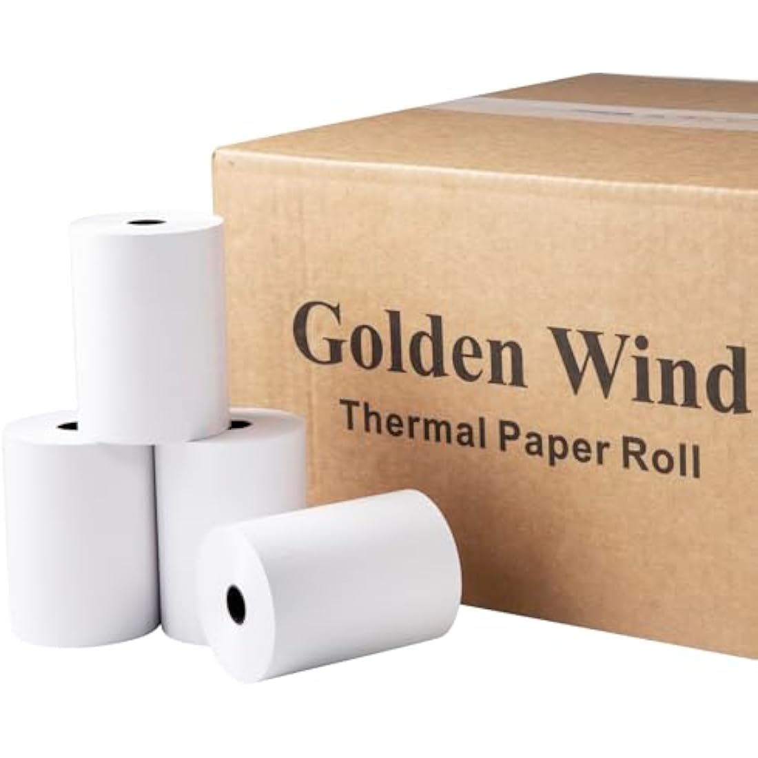 50 Rolls, 2 1/4”x 85’ Golden Wind Thermal Paper Till Receipt Roll for PDQ Credit Card Machine, POS, EPOS, 55gsm Premium Quality