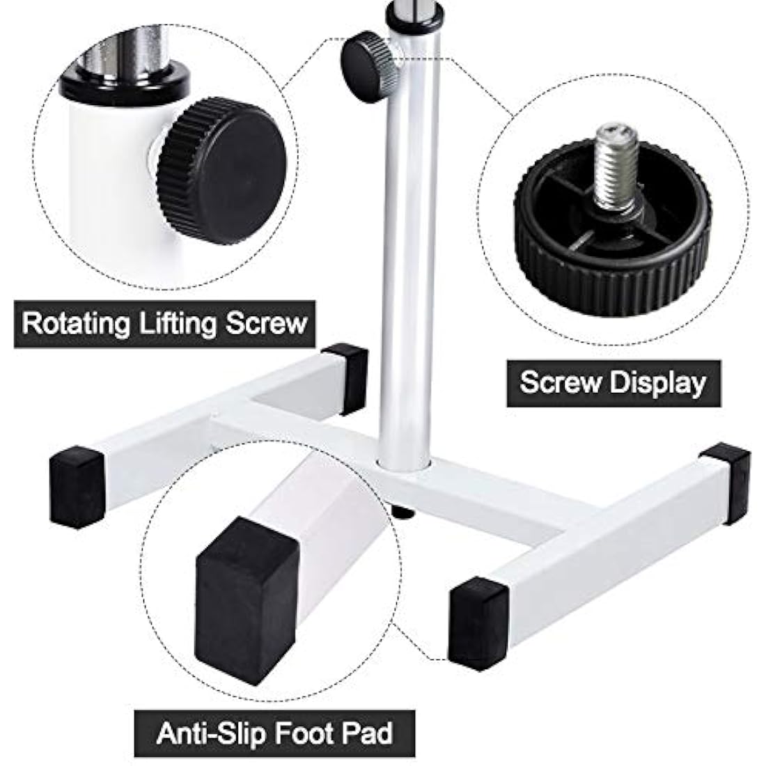 Kalolary 18-26 Inch Adjustable Pedicure Nail Footrest Manicure Foot Rest Stool Soft Pedicure Chair for Foot Resting Pedicure Beauty Salon or Home Selfcare（Black