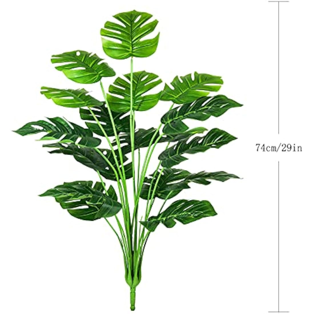AIVORIUY Artificial Plants Fake Turtle Tree Leaves with Stems 29" Tall Faux Palm Tree Large Monstera Imitation Frond Leaf Tropical Plant Greenery Floral Jungle Party Indoor Outdoor Garden Decoration