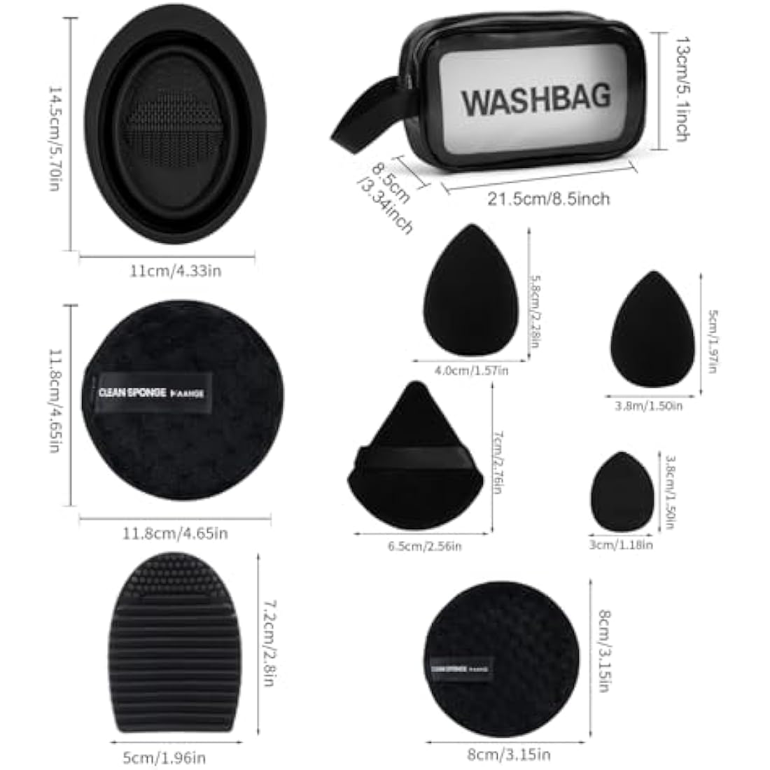 MAANGE Makeup Brush Set 49 Pcs Makeup Tool Set Premium Synthetic Foundation Powder Concealers Eye shadows Blush Makeup Brushes (Silver, 49 Piece Set)