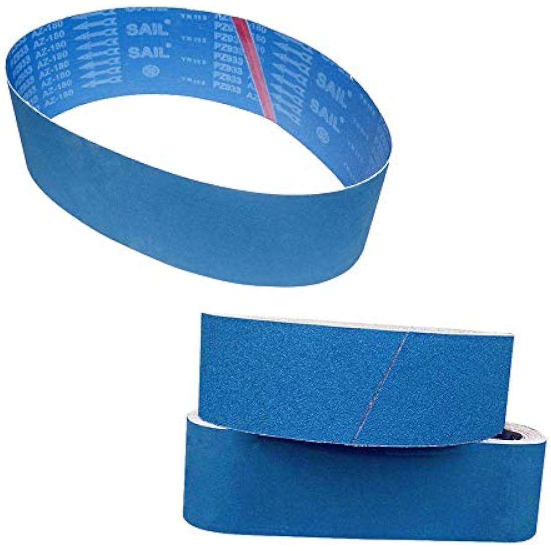 FEIHU Metal sanding belt kit. 100 x 915mm Sanding belts, zirconium corundum/brown corundum belt, 60/80/100/120/240/320 per 2 grit. Sander belts (12 pieces)