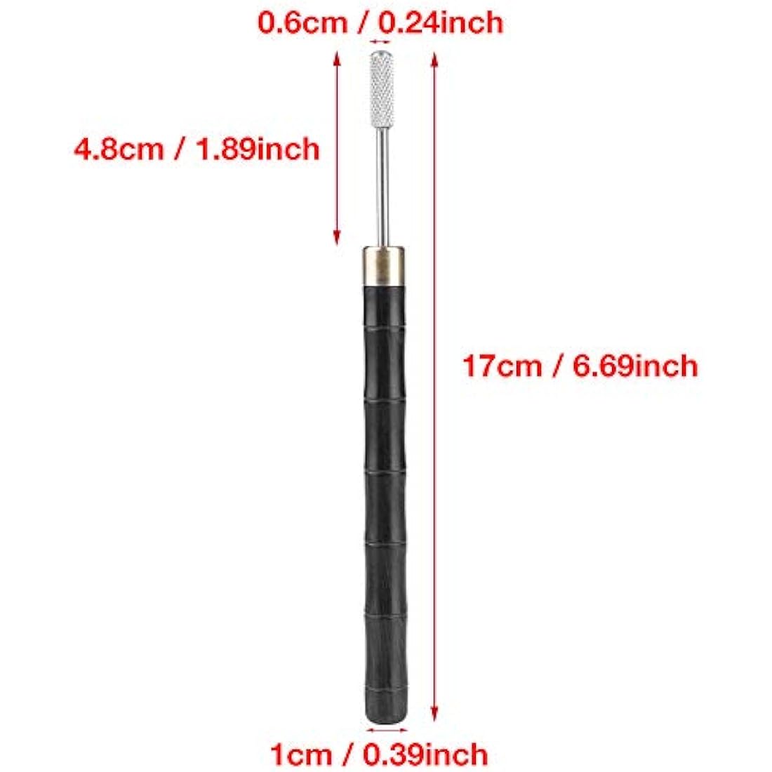 Hilitand Leather Edge Dye Pen Sandalwood Handle Stainless Steel Top Edge Dye Roller Oil Pen DIY Leather Top Edge Paint Roller Craft Oil Pen Applicator Leather Craft Tool