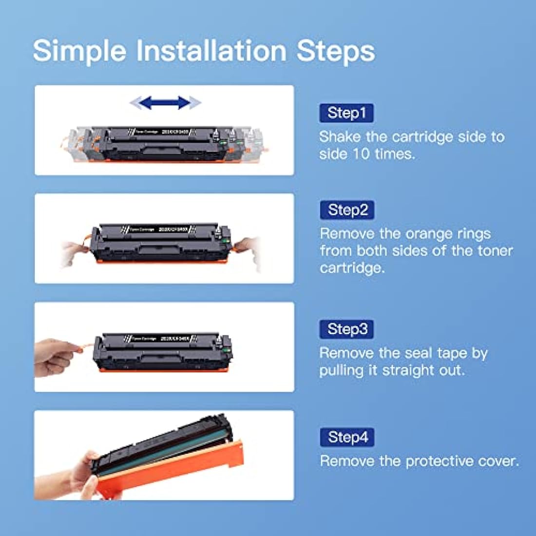 GPC Image Toner Cartridges Replacement for HP 203X 203A CF540X CF540A Compatible with Color Laserjet Pro MFP M281fdw M281fdn M280nw M254dw M254nw M254dn(Black, 2-Pack)