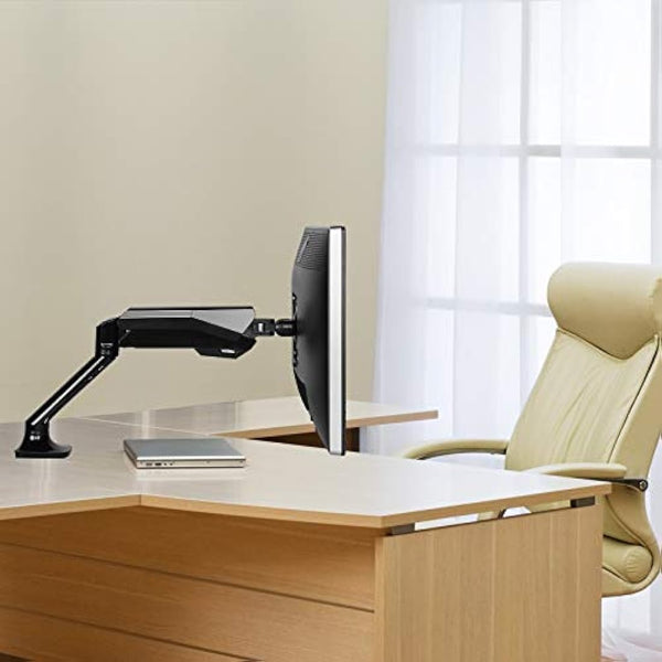 FLEXIMOUNTS F6 full Motion LCD arm Desk Monitor Mount for 10''-30'' Computer Monitor Deluxe Gas Spring arm,With Clamp or Grommet Desktop Support