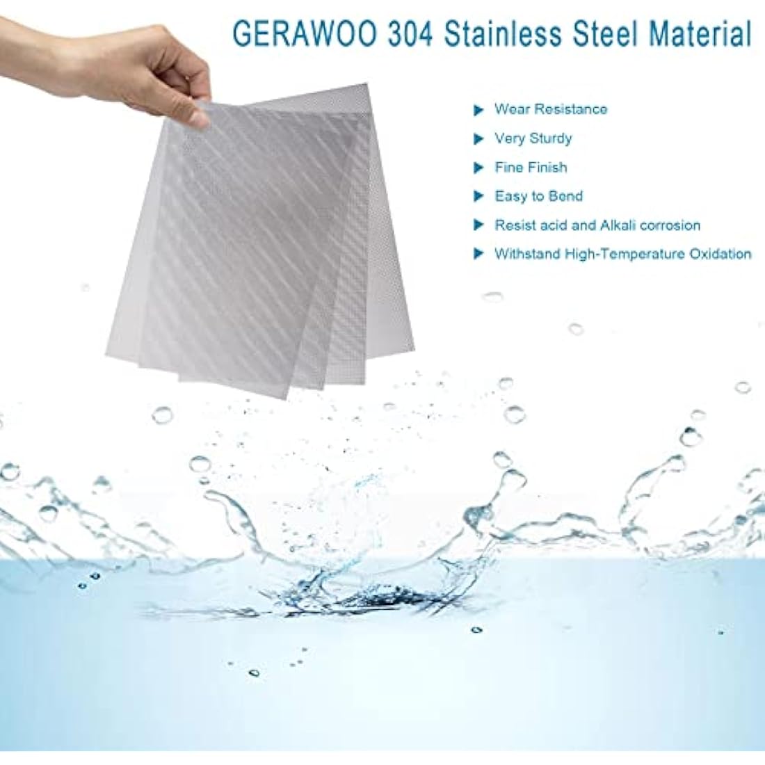 304 Stainless Steel Mesh Roll Large Size, Rodent Proof Metal Wire Mesh Panels 20 Mesh, Mouse Insect Mesh for Vents Cover, Air Brick, Home, Kitchen, Garden, 2 Metre x 300mm