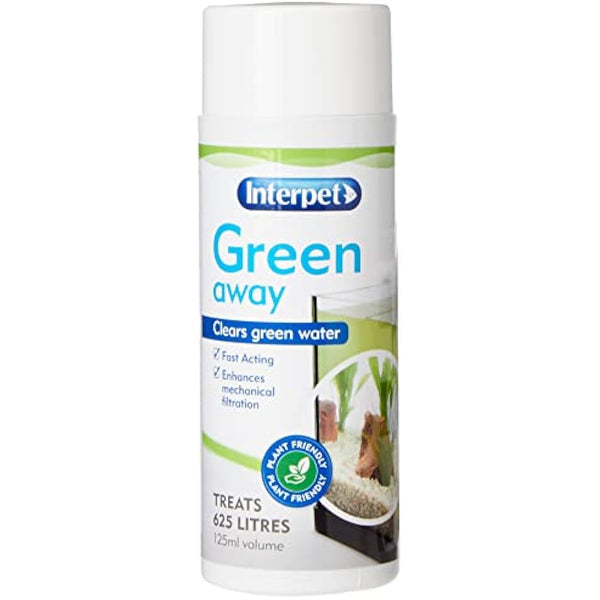 Interpet Green Away Aquarium Water Treatment, Fast Acting, Plant Friendly, Safe for Fish, 125 ml