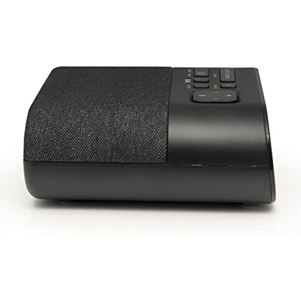 Groov-e Roma DAB & FM Clock Radio - Alarm Clock with USB Charging Port - LED Display - Mains Operated - Portable Radio - 40 Preset Stations - Black