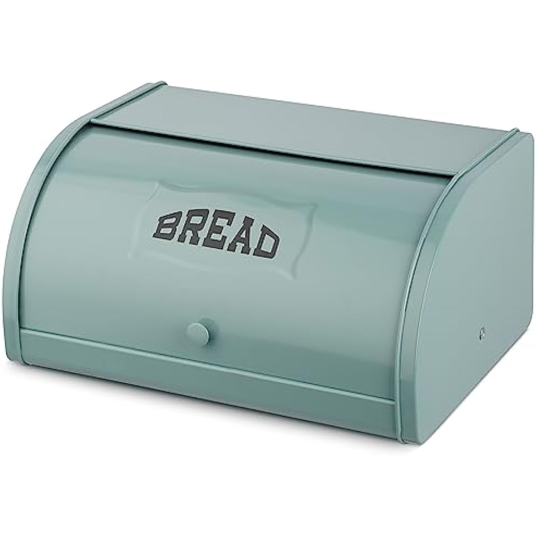 Hossejoy Metal Bread Box, Countertop Bread Storage, Bread Boxes with Roll Top Lid, Bread Bin Container Holder, Breadbox Holds for Your Kitchen Counter (Green)