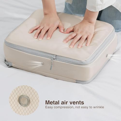 6-Pack Ultra Space Saving Self Compression Organizer - Compression Storage Bags with Zipper, Duvets Storage Organiser for Blanket, Clothing, Bedding,