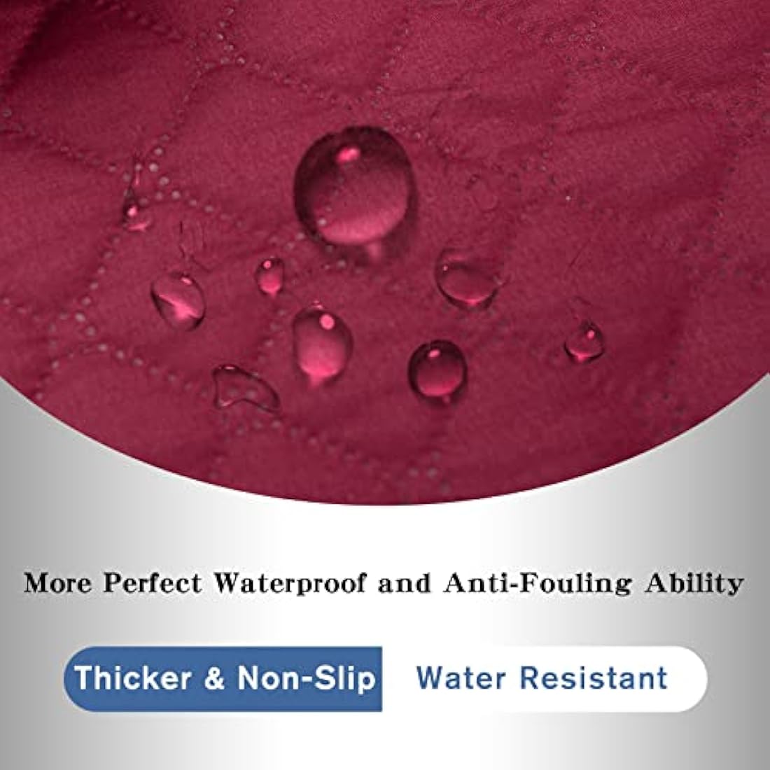 XINEAGE Quilted Sofa Covers 4 Seater, Water Resistant Sofa Slipcovers with Pockets, Extra Large Couch Covers for Dogs Pets, Reversible Sofa Protector with Elastic Strap Washable (XL-Sofa, Red)