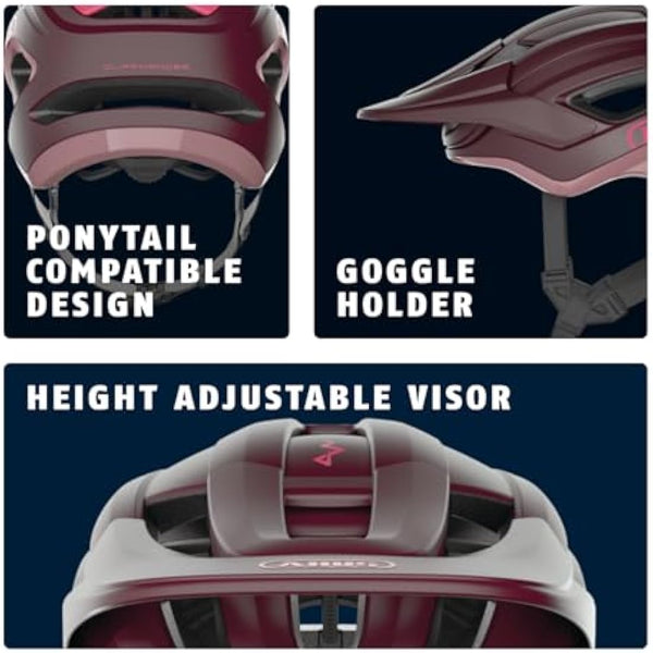 ABUS CliffHanger MTB helmet - bike helmet for demanding trails - with large ventilation openings & TriVider strap system - for men and women