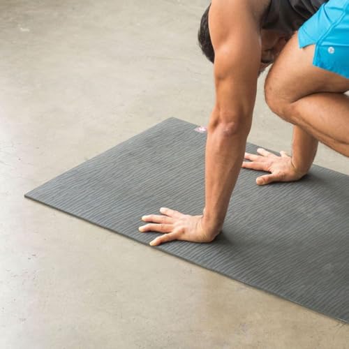 Manduka eKO Lite Yoga Mat - For Women and Men, Lightweight, Durable, Non Slip Grip, 4mm Thick, 71 Inch, Charcoal