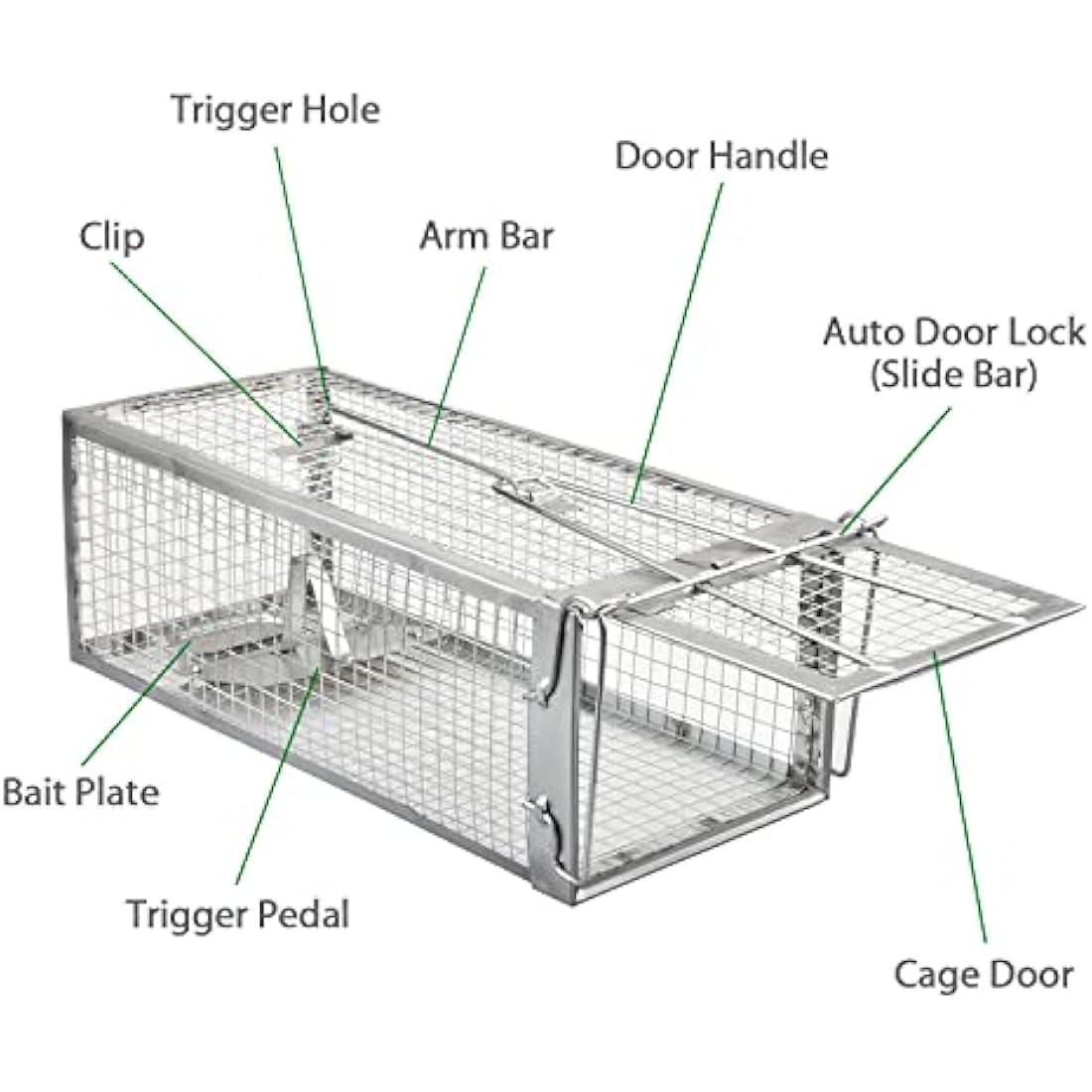 Anyhall 2-Pack Rat Traps Humane Live Mouse Cage Traps (Silver)