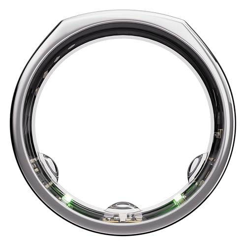 Oura Gen3 Horizon Smart Ring - Size 12, Brushed Titanium | Sleep, Heart Rate and Fitness Tracking Wearable - Up to 7 Day Battery Life - iOS/Android Compatible - Size First with Oura Sizing Kit