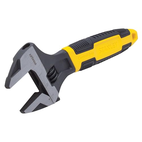 STANLEY MAXSTEEL Adjustable Wrench 30 x 200 mm Protective Phosphate Finish and Ergonomic Bi Material Handle 0-90-948