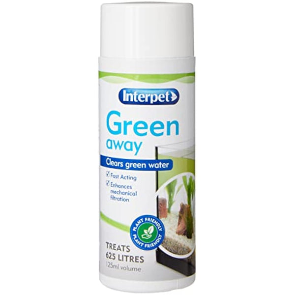 Interpet Green Away Aquarium Water Treatment, Fast Acting, Plant Friendly, Safe for Fish, 125 ml