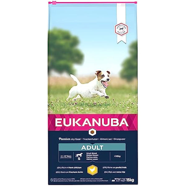 Eukanuba Complete Dry Dog Food for Adult Small Breeds with Fresh Chicken 15 kg