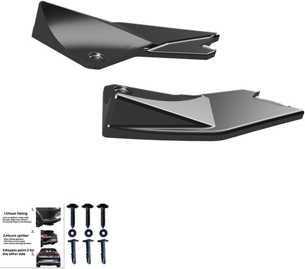 Oneway Rear Side Diffusors compatible with Cupra Formentor 2020-2024 & Facelift 2024- - Version 3 - Gloss black